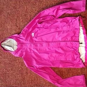 North face hooded, fucia, wind breaker women's jacket